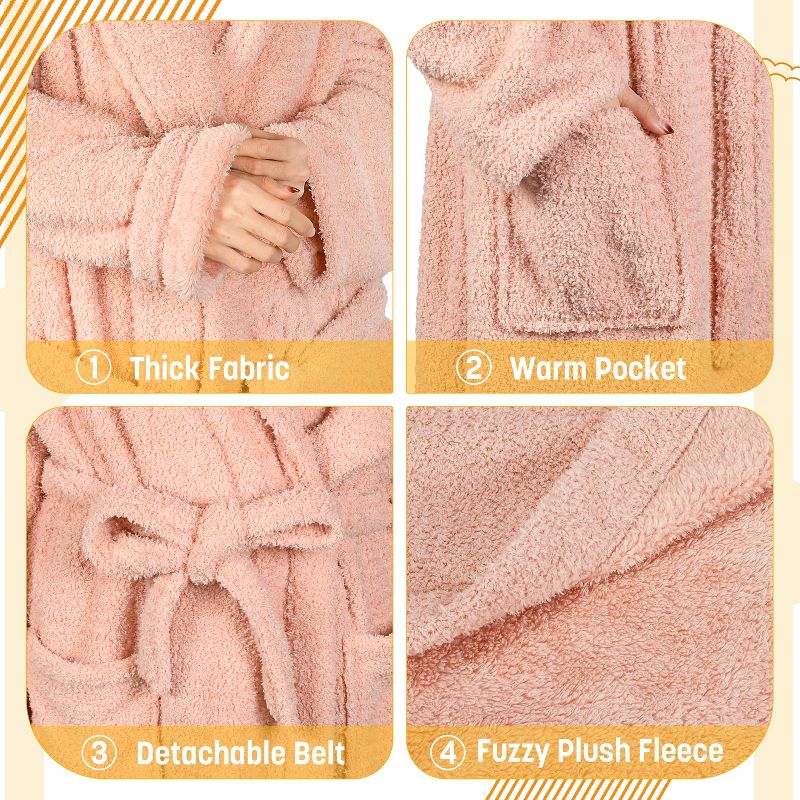 Tirrinia Premium Women's Plush Soft Robe  - Fluffy, Warm, and Fleece Shaggy for Ultimate Comfort, Available in 3 Colors, 3 of 7