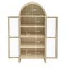 Arched Kitchen Storage Cabinet with Adjustable Shelves,Acrylic Door Wood Kitchen Pantry, Modern Display Cabinet-Dining Room,Living Room-Tanpinhause - 4 of 4