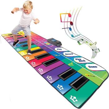 Colorful Keyboard Playmat 71" - 24 Keys Piano Play Mat with Record, Playback, Demo, Play and Adjustable Vol - Play22Usa