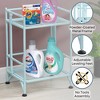 20" Extra Storage 2 Tier Folding Metal Shelf - Breighton Home - 4 of 4