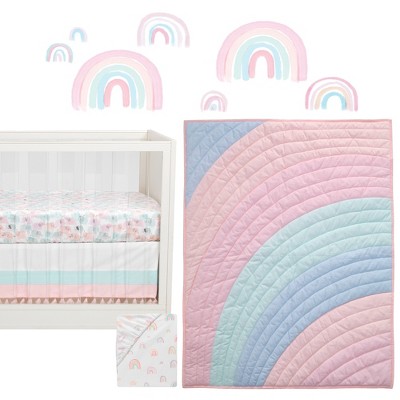 Rainbow baby crib store bedding