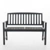 48" Farmhouse Outdoor Wooden Bench for Porch or Garden Seating –3irtyhousy - 3 of 4
