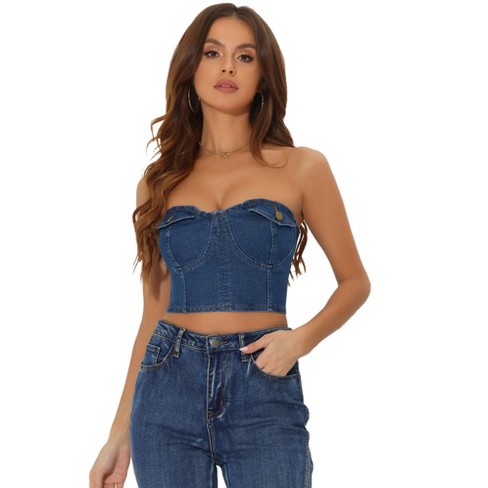 Women's Denim Corset Vest - Wild Fable™ Light Wash Xs : Target