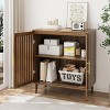 Sideboard Buffet Cabinet with Storage, Farmhouse Buffet Cabinet with Louvered Doors - 3 of 4