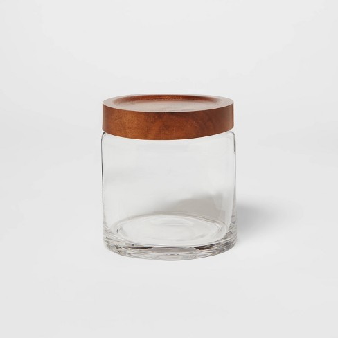 Canister Acacia/glass Small - Threshold™ : Target