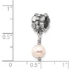 Black Bow Jewelry 6mm Pink FW Cultured Pearl & Sterling Silver Dangle Bead Charm - 2 of 3