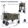 CAVINAS Outdoor Folding Wagon Cart,All-Terrain Shopping Cart,Wagon for Camping,Shopping - 3 of 4