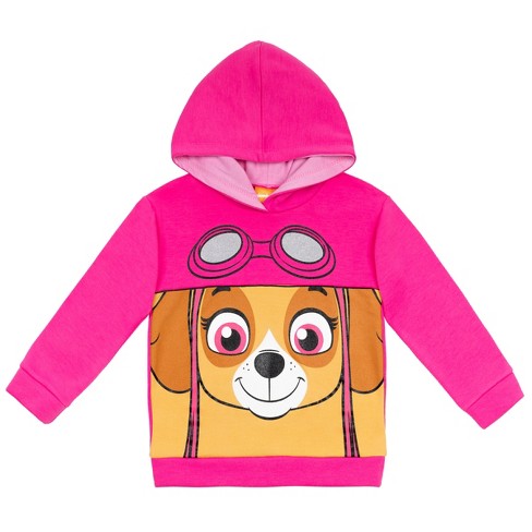 Nickelodeon Paw Patrol Skye Toddler Girls Fleece Cosplay Pullover Hoodie Pink  - image 1 of 4