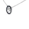 Haus of Brilliance Silver 1/6 Cttw Blue Diamond Tree of Life and Circle Pendant Necklace - 3 of 4