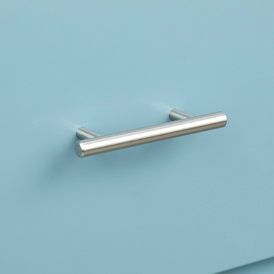 Antique Blue Mid-Century Modern Desk with Drawers