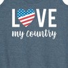 Women's - Instant Message - Love My Country Graphic Racerback Tank - 2 of 4
