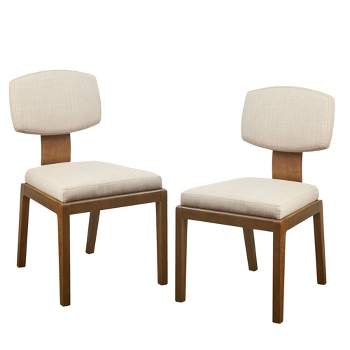 Set of 2 Lemmy Armless Upholstered Dining Chairs Tan - Ink+Ivy