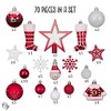 70pc Super Santa Christmas Ornament Mega Bundle Set, Red and White Baubles, Snowman, Suit, Belt, and Snowflakes| OrnamentallyYou - 3 of 4