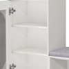 Kumasinova L-Shaped Entryway Storage Bench,Shoe Cabinet with Glass Doors and Cushioned Seat,Shoe Organizer for Entryway,Living Room,Hallway - 4 of 4