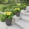 Nature Spring 3-Piece Fiber Clay Planter Pot Set - Gray - 3 of 4