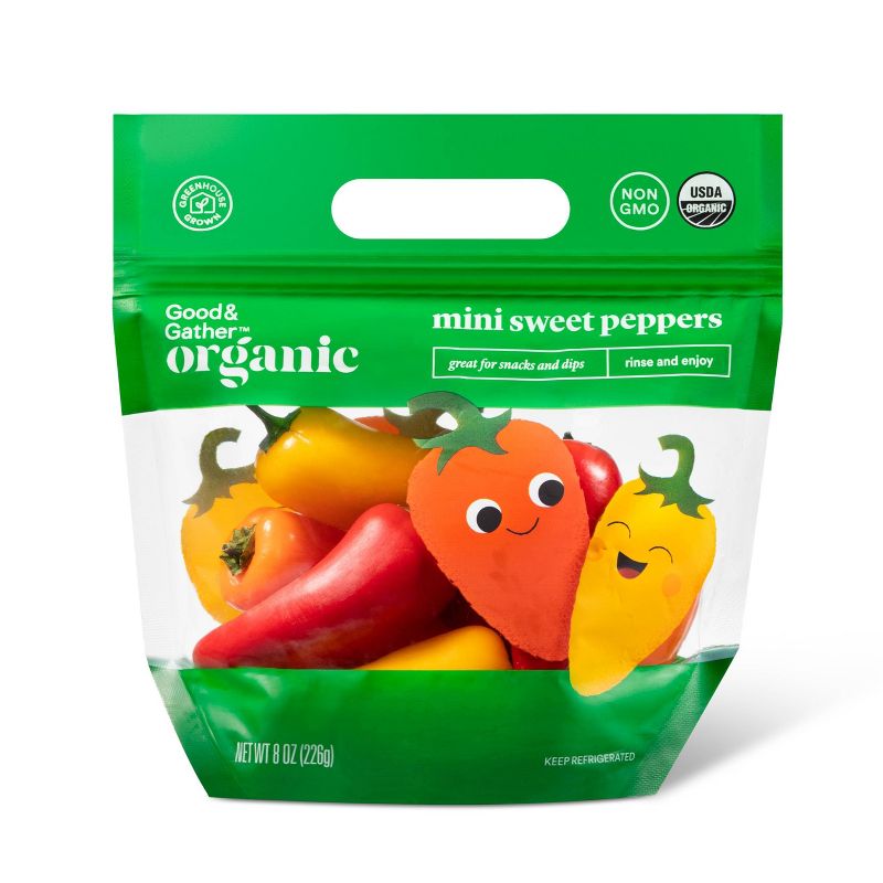 Organic Mini Sweet Peppers - 8oz - Good &#38; Gather&#8482;, 1 of 4