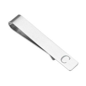 Unique Bargains Stainless Steel Necktie Pinch Letter with Black Gift Box Initial Tie Clip for Men - 1 of 4