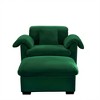 NicBex Couches for Living Room Modern  Accent Chair Couch Velvet Fabric Upholstered Single Sofa With Fluffy Pillows and Storage Function - 2 of 4
