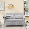CAVINAS Pull-Out Sofa with 2 Plush Throw Pillows, Equipped with a Movable Tabletop and Usb Ports, Loveseat Sofa Bed with Adjustable Backrest -Gray - 2 of 4
