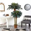 Silk Sago Palm Tree with Double Pots - 6ft & 4ft Indoor Faux Plant Decor - 4 of 4