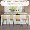 Rattan Counter Height Bar Stools Set of 4 with Breathable Wicker Seat and Back for Kitchen Island, Dining - 4 of 4