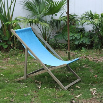 Set of 2 Beach Sling Patio Chair Wooden Folding Outdoor Chairs Portable Reclining Beach Chair Deck Chair Low Slung x Shaped Portable