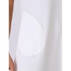 cheibear Women's V Neck Short Sleeves with Pockets Slit Long Nightgown - 4 of 4