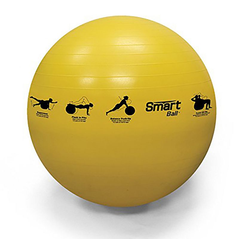 Prism Fitness 55cm Smart Self-Guided Stability Exercise Ball for Yoga, Pilates, and Office Ball Chair, Yellow, 1 of 7