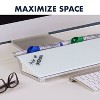 Quartet Glass Dry Erase Desktop Computer Pad 18 x 6 White GDP186 - 3 of 4