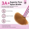 Saviland Kolinsky Trio Brush Set: #6/10/14 Acrylic Sculpt Brushes w/Reinforced Ferrules - Core Artist's Essentials.(Pink) - 3 of 4