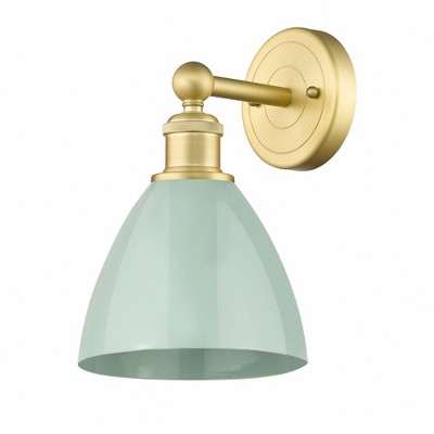 Plymouth Dome - 1 Light Wall Sconce In Industrial Style-12 Inches Tall and 7.5 Inches Wide
