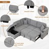 84.75" Convertible L-Shaped Sectional Sofa Bed with Storage & USB - 3 of 4