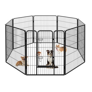 BestMassage Dog Playpen 24/32/40 Inch Heavy Duty Playpen Pen Dog Fence Dog Kennel with Doors Indoor Outdoor Pet Exercise Pen Puppy Playpen - 1 of 4