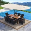 Tangkula 11 PCS Patio Dining Set w/ 15ft Double-Sided Patio Umbrella (Base Included) - 4 of 4