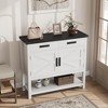 Buffet Cabinet with Storage Shelf, 2 Doors Wood Coffee Bar Cabinet for Kitchen, Dining Room, Living Room - 3 of 4