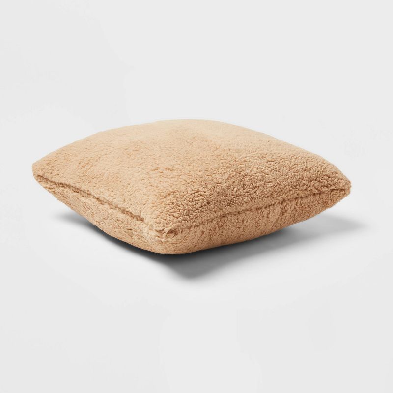 Solid Faux Shearling Throw Pillow - Threshold™, 3 of 5