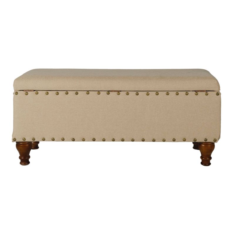 Large Storage Bench with Nailhead - HomePop, 3 of 14