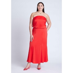 ELOQUII Maxi Satin Skirt - 1 of 2
