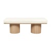 TOV Furniture Sagano Dyed-Yarn Bench in White - 3 of 4