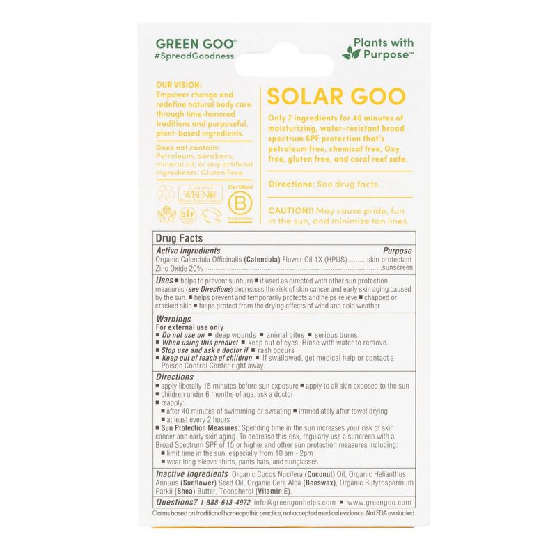 Green Goo Solar Goo SPF 30 Salve - 1.82oz, 4 of 9