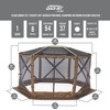 Clam Quick Set Escape Sky Screen Portable Camping Outdoor Gazebo Shelter, Brown - 2 of 4
