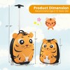 Costway 2PCS Kids Carry On Luggage Set 16'' Owl Rolling Suitcase with 12'' Backpack Travel Pink/White/Yellow - 4 of 4