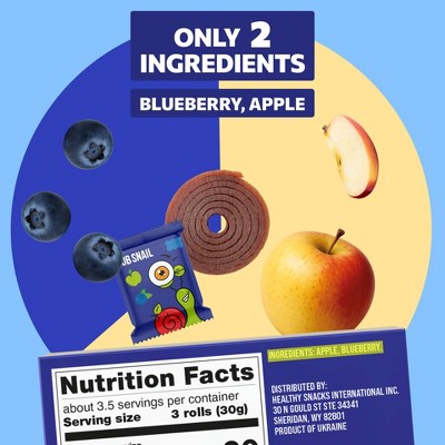 Bob Snail Apple Blueberry Fruit Rolls - 3.53oz/10ct