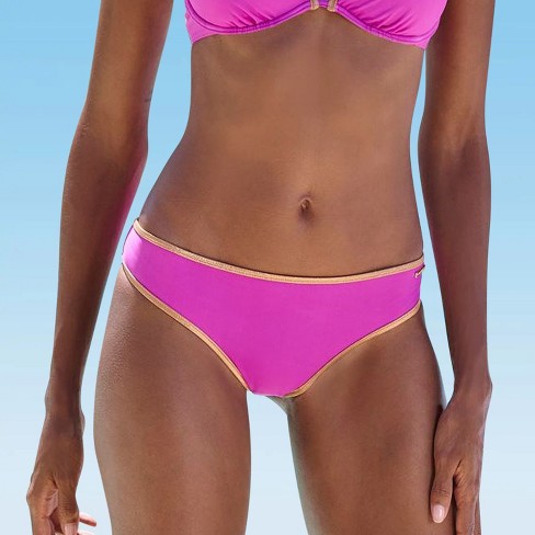 Women's Metallic Trim Classic Bikini Swimsuit Bottom - LASCANA - image 1 of 4