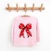 The Juniper Shop Coquette Christmas Snowflake Bow Toddler Long Sleeve Tee - 2 of 3