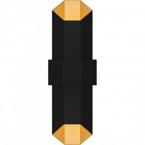 Quoizel Lighting Chasm 1 - Light Sconce in  Matte Black Gold - 1 of 4
