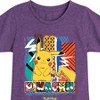 Girls' - Pokémon - Pikachu Summer Pattern Fitted Short Sleeve Graphic T-Shirt - 2 of 4