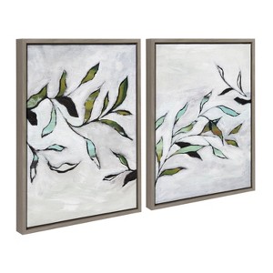 (Set of 2) 18" x 24" Sylvie Branch I II Framed Canvas Art by Nikita Jariwala - Kate & Laurel All Things Decor - 1 of 4