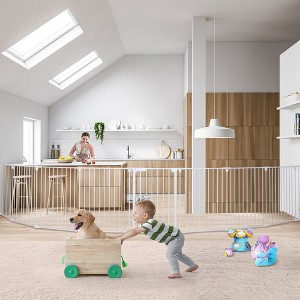 GOTGELIF 198" Extra Wide Baby Gate Play Area Fence 8 Panels - 1 of 4