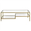 54 in. Brass Finish Coffee Table - Henn&Hart - 2 of 4